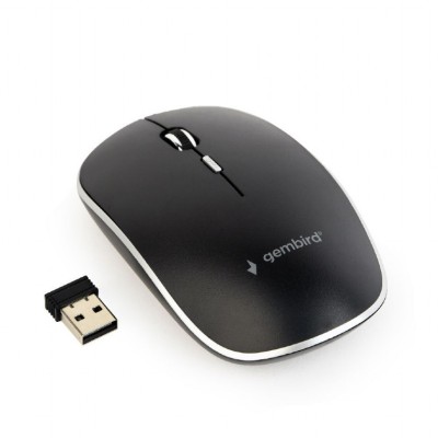 MOUSE GEMBIRD, PC sau NB, wireless, 2.4GHz, optic, 1600 dpi, butoane/scroll 4/1, , negru, &amp;quot;MUSW-4B-01&amp;quot; (timbru verde 0.18 lei) foto