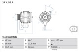 BOSCH 0 986 041 960 Generator / Alternator