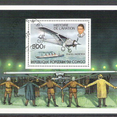 Congo 1977 Aviation, perf. sheet, used R.027