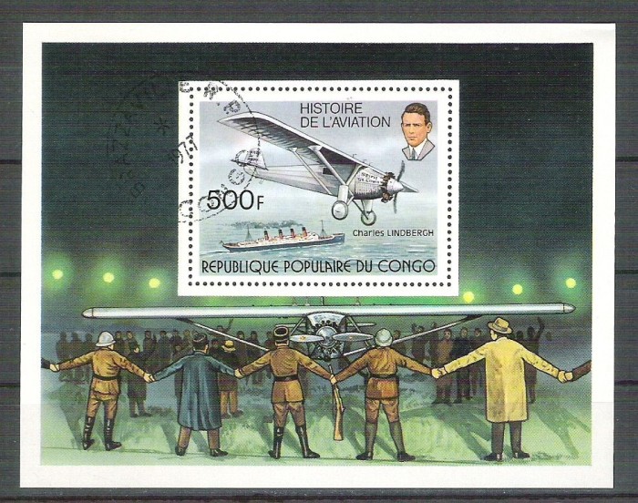 Congo 1977 Aviation, perf. sheet, used R.027