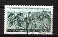 GERMANIA (DDR) 1954 &amp;ndash; SPORT. CICLISM, TIMBRU STAMPILAT, F135 foto