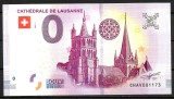 !!! RARR : 0 EURO SOUVENIR - ELVETIA , LAUSANNE , CATEDRALA - 2018.1 - UNC // NU TRIMIT PRIN CURIER