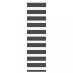 Jaluzea tip zebra neagră lățime țesătură 35,9 cm poliester foto