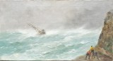 Carl Calusd (1860 - 1936) - Corabie in furtuna