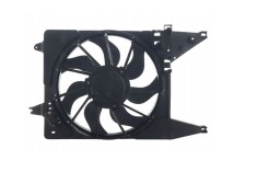 Ventilator radiator Dacia Logan 08, Logan 12, Sandero 12, motor: 1.4, 1.5 dci, 1.6, tip Bosch; cu pre-resistor, 320 W; 380 mm; pini, OE, 214727807R; foto