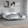 VidaXL Cadru de pat, gri beton, 200x200 cm, lemn prelucrat 832113