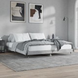 VidaXL Cadru de pat, gri beton, 200x200 cm, lemn prelucrat
