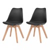 Gossi scaune de bucatarie, 2 buc., negru, plastic