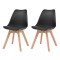 Gossi scaune de bucatarie, 2 buc., negru, plastic