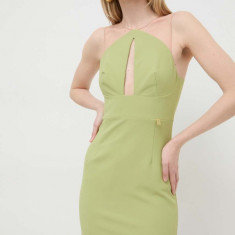 Elisabetta Franchi rochie culoarea verde, mini, mulata