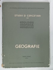 STUDII SI CERCETARI DE GEOLOGIE , GEOFIZICA si GEOGRAFIE , GEOGRAFIE TOMUL XXXII de VIRGIL IANOVICI , 1985