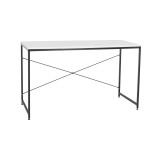 Cumpara ieftin Birou DTD alb metal negru Mellora 126x60x72 cm