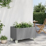 VidaXL Jardinieră de grădină cu picioare, gri deschis, 80x50x54 cm, PP