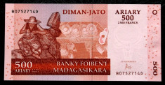 MADAGASCAR 500 ARIARY ( 2.500 2500 FRANCS ) 2004 UNC necirculata ** foto