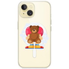 Husa personalizata apple iphone 14, magsafe, teddy bear love foto