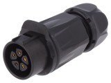 Mufă Circulară 20mm 5 Pini Aurită 12A