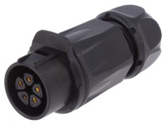 Conector circular mamă 5 pini aurit