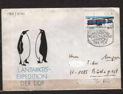 GERMANIA (DDR) 1988 - EXPEDITIE. ARHITECTURA. PLIC CIRCULAT, Y23 foto