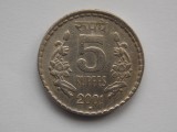 5 RUPEES 2001 INDIA