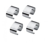 Set 4x Inel servetele din inox, 5x3 cm