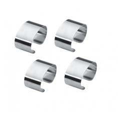 Set 4x Inel servetele din inox, 5x3 cm