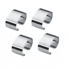 Set 4x Inel servetele din inox, 5x3 cm