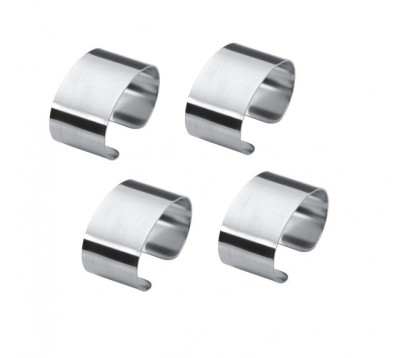 Set 4x Inel servetele din inox, 5x3 cm foto