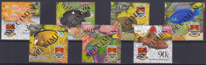 DB1 Fauna Marina Kiribati 7 v. Specimene MNH