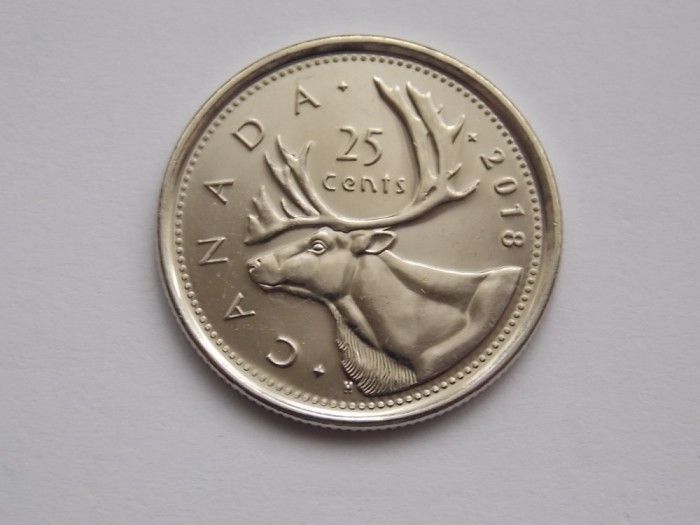 25 CENTS 2018 CANADA-UNC