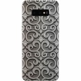 Husa silicon pentru Samsung Galaxy S10 Lite, Baroque Silver Pattern