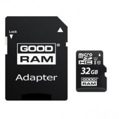 Card de memorie Goodram microSDHC 32GB, Clasa 10 + Adaptor microSD