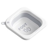 Lavoar pliabil, flippy, pentru copii 1-8 ani, 28.5x28.5x10 cm, din pe+pp, 3.5l, model picioare, gri