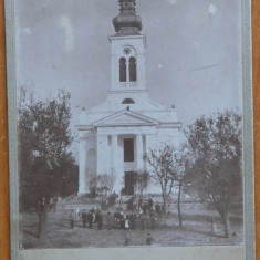 Foto pe carton, Biserica Torontálvásárhely din Voievodina, Serbia ,antebelica