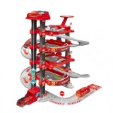 Set Parcare Pompieri etajata cu covor de joacă urban, Oem