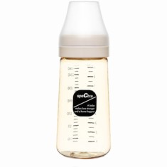 Biberon anticolici premium cu tetina S, galben (260 ml) PlayLearn Toys foto