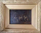 Pandele (Pan) Ioanid (1878-1956)-"Horă pe &icirc;nserat", pictură