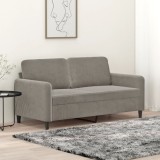 vidaXL Canapea cu 2 locuri, gri deschis, 140 cm, catifea 349043