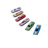 Set 6 masinute de curse, scara 1:64, Metal, ATU-084502, Plastic, Oem