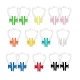 Cumpara ieftin Set 14 clipsuri de nas pentru inot, silicon si plastic, 10 culori diferite, reutilizabile, confortabile, 4 cm