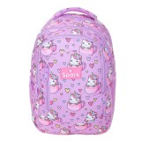 Ghiozdan cu 3 compartimente, Mesco, Unicorn