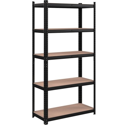 SONGMICS Raft de depozitare metalic, cu rafturi din MDF, 5 polite, max. 875 kg, 180x90x40cm, negru Household NewTrend foto