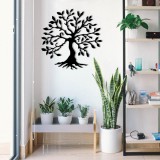 Cumpara ieftin Tablou metalic Tree Negru 60x60 cm