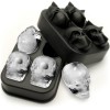 Forma Gheata Silicon Craniu Negru, 4 Cuburi - Ustensile BUCATARIE, Cocktail, Whisky, Decorativa