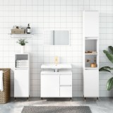 vidaXL Dulap de baie, alb extralucios, 65x33x60 cm, lemn prelucrat