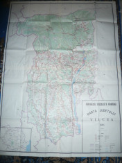 Harta mare a Judetului Valcea 1981 ,142x104 cm RSR Inst. Geodezie si Org. Terit foto
