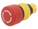 Comutator de siguranță EAO 16mm roșu 2 poziții cod 61-3440.4/1