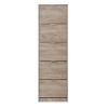 Pantofar Base 15, PAL, stejar gri, 58 x 18 x 191.5 cm, 2C