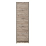 Pantofar Base 15, PAL, stejar gri, 58 x 18 x 191.5 cm, 2C