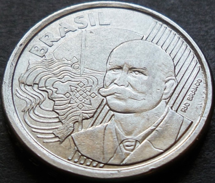 Moneda 50 CENTAVOS - BRAZILIA, anul 2010 *cod 3714