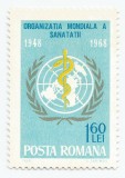 Rom&acirc;nia, LP 672/1968, A 20-a aniversare a &icirc;nființării O.M.S., MNH, Nestampilat